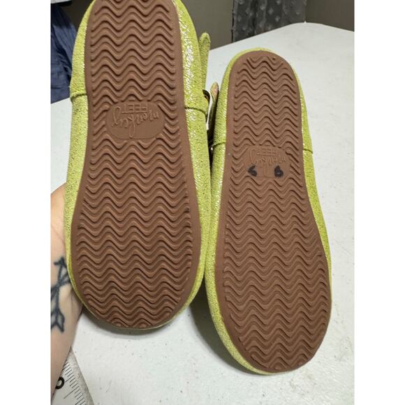 Monkey Feet Green Glitter Sparkle Mary Jane Shoes 4-5Y - Picture 5 of 9